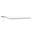 Ręczna markiza chowana vidaXL z LED Biała 450x300 cm, Materiał wymienny do markizy vidaXL dla ramy 4.5x3 m Biały
