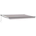 Ręczna markiza vidaXL zwijana Szara 450x300 cm, Materiał zamienny do markizy vidaXL na ramę 4,5x3 m Szary