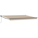 VidaXL Automatyczna Chowana Markiza Beżowa 450x300 cm, vidaXL Materiał do wymiany do markizy na stelaż 4.5x3 m Beżowy