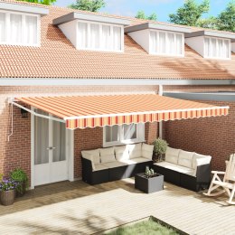 VidaXL Automatyczna Chowana Markiza Żółta i Pomarańczowa 500x300 cm