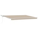 VidaXL Automatyczna Chowana Markiza z LED Beżowa 450x300 cm, vidaXL Tkanina do wymiany markiz dla ramy 4.5x3 m Beżowa