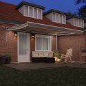 VidaXL Automatyczna Chowana Markiza z LED Beżowa 450x300 cm, vidaXL Tkanina do wymiany markiz dla ramy 4.5x3 m Beżowa