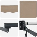 VidaXL Automatyczna chowana markiza Beżowa 500x300 cm, vidaXL Materiał zamienny markizy dla ramy 5x3 m Beżowa