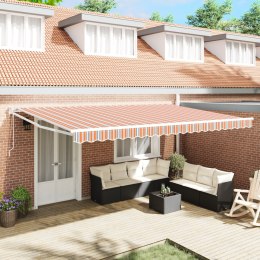 VidaXL Automatyczna chowana markiza Wzór w paski 500x300 cm