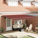 VidaXL Automatyczna chowana markiza pomarańczowo-brązowa 450x350 cm