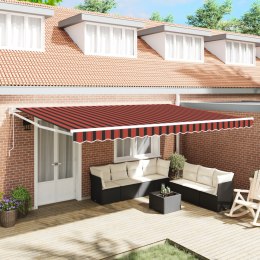 VidaXL Automatyczna markiza chowana Pomarańczowa i brązowa 500x300 cm