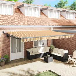 VidaXL Automatyczna markiza chowana w kolorowe paski 500x300 cm