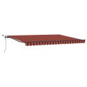 VidaXL Automatyczna markiza chowana z LED w pomarańczowym i brązowym kolorze 450x350 cm