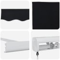 VidaXL Czarne Manualne Zadaszenie Chowane 500x300 cm, vidaXL Materiał do wymiany zadaszenia dla ramy 5x3 m Czarne