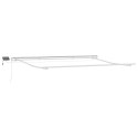VidaXL Manualna markiza chowana z LED Biała 450x300 cm, vidaXL Tkanina wymienna do markizy 4.5x3 m Biała
