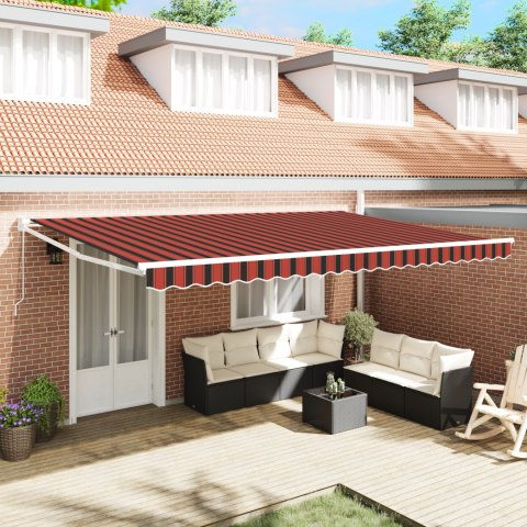 VidaXL Ręczna Chowana Markiza Pomarańczowa i Brązowa 500x300 cm