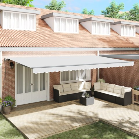 Automatyczna chowana markiza vidaXL Biała 600x300 cm, Materiał zamienny markizy vidaXL dla ramy 6x3 m Biała