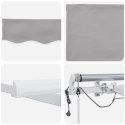 Automatyczna chowana markiza z LED, jasnoszara 500x350 cm, Materiał do wymiany markizy vidaXL dla ramy 5x3.5 m jasnoszarej