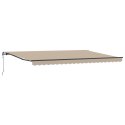 Automatyczna markiza chowana vidaXL Beżowa 500x350 cm, Tkanina do markizy vidaXL do ramy 5x3.5 m Beżowa