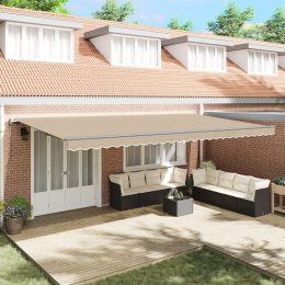 Automatyczna markiza vidaXL Beżowa 600x300 cm, Materiał do wymiany markizy vidaXL na ramę 6x3 m Beżowy