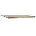 Automatyczna markiza vidaXL Beżowa 600x300 cm, Materiał do wymiany markizy vidaXL na ramę 6x3 m Beżowy