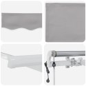 Chowana markiza automatyczna vidaXL Jasnoszara 500x350 cm, Zestaw materiałów do markizy vidaXL dla ramy 5x3.5 m Jasnoszara