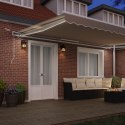 Chowana markiza vidaXL z LED Beżowa 500x350 cm, Materiał zastępczy do markizy vidaXL 5x3,5 m Beżowy