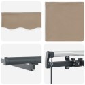 Manualna chowana markiza vidaXL z LED-ami Beżowa 600x300 cm, Materiał do wymiany w markizie vidaXL dla ramy 6x3 m Beżowy