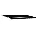 Namiot chowany vidaXL z LED Czarny 500x350 cm, Materiał do wymiany namiotu vidaXL na ramę 5x3,5 m Czarny
