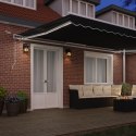 Namiot chowany vidaXL z LED Czarny 500x350 cm, Materiał do wymiany namiotu vidaXL na ramę 5x3,5 m Czarny