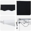 Namiot chowany vidaXL z LED Czarny 500x350 cm, Materiał do wymiany namiotu vidaXL na ramę 5x3,5 m Czarny
