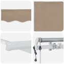 VidaXL Automatyczna markiza chowana beżowa 500x350 cm, vidaXL Materiał zamienny do markizy dla ramy 5x3.5 m beżowy