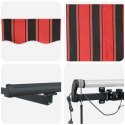 VidaXL Automatyczna markiza chowana z LED w pomarańczowym i brązowym 600x300 cm
