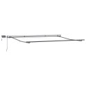 VidaXL Manualna Markiza Chowana z LED Jasnoszara 500x350 cm, vidaXL Materiał wymienny markizy na ramę 5x3.5 m Jasnoszara