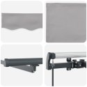 VidaXL Manualna Markiza Chowana z LED Jasnoszara 500x350 cm, vidaXL Materiał wymienny markizy na ramę 5x3.5 m Jasnoszara