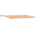 VidaXL Ręczna markiza chowana z LED w żółtym i pomarańczowym 600x300 cm