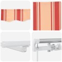 VidaXL Ręczna markiza chowana z LED w żółtym i pomarańczowym 600x300 cm