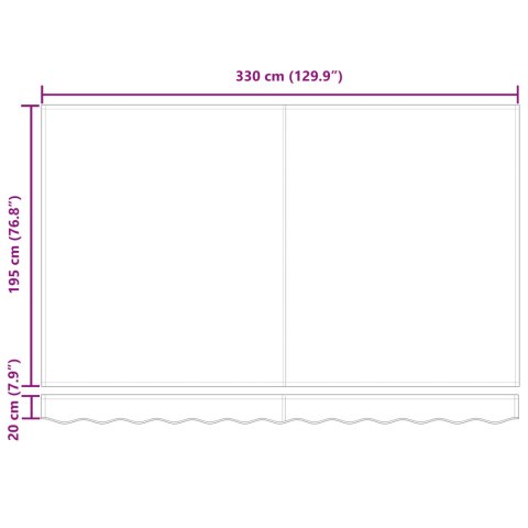 VidaXL Jasnoszary materiał wymienny markizy na stelaż 3.5x2 m VidaXL Jasnoszary materiał wymienny markizy na stelaż 3.5x2 m