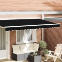 VidaXL Markiza na stelaż 4 m Czarna 3.8x0.2 m