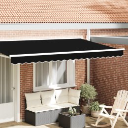 VidaXL Markiza na stelaż 4 m Czarna 3.8x0.2 m