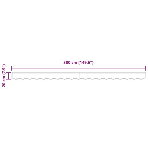 VidaXL Markiza na stelaż 4 m Czarna 3.8x0.2 m VidaXL Markiza na stelaż 4 m Czarna 3.8x0.2 m