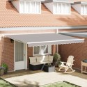 VidaXL Materiał do wymiany markizy 4.5x3 m Jasnoszara