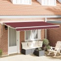 VidaXL Materiał do wymiany markizy na ramę 4x2 m w burgundowym kolorze