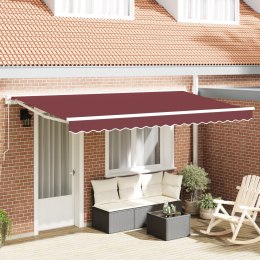 VidaXL Materiał do wymiany markizy na ramę 4x2 m w burgundowym kolorze