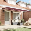 VidaXL Materiał do wymiany markizy na ramę 4x2 m w burgundowym kolorze
