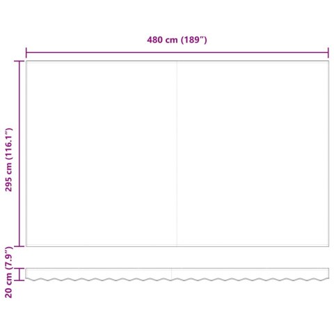 VidaXL Materiał do wymiany markizy na ramę 5x3 m Czerwony VidaXL Materiał do wymiany markizy na ramę 5x3 m Czerwony