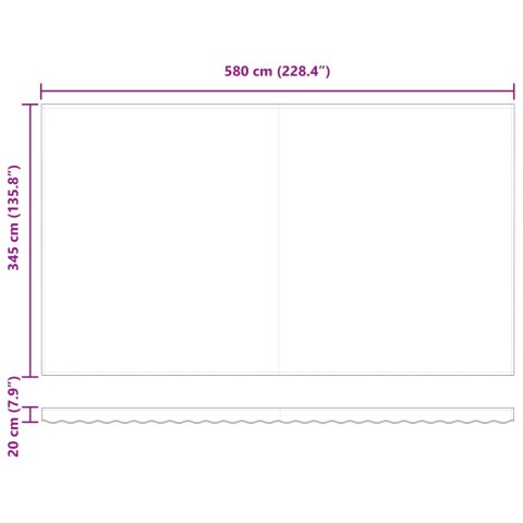VidaXL Materiał do wymiany markizy na ramę 6x3,5 m Beżowy VidaXL Materiał do wymiany markizy na ramę 6x3,5 m Beżowy