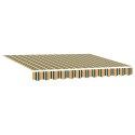 VidaXL Materiał na markizę do ramy 3.5x2.5 m Zielono-żółty