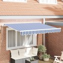 VidaXL Materiał wymienny markizy do ramy 2.5 x 2 m - Niebieski i biały