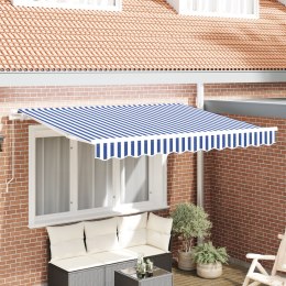 VidaXL Materiał wymienny markizy do ramy 2.5 x 2 m - Niebieski i biały