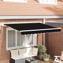 VidaXL Tkanina do wymiany markizy dla ramy 3.5x2.5 m Czarna