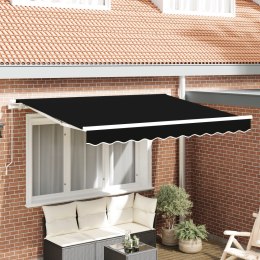 VidaXL Tkanina do wymiany markizy dla ramy 3.5x2.5 m Czarna