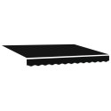 VidaXL Tkanina do wymiany markizy dla ramy 3.5x2.5 m Czarna