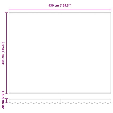 VidaXL Tkanina do wymiany markizy dla ramy 4.5x3.5 m Jasnoszary VidaXL Tkanina do wymiany markizy dla ramy 4.5x3.5 m Jasnoszary