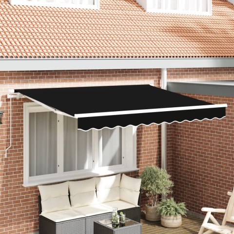 VidaXL Tkanina do wymiany markizy na ramę 3x2.5 m czarna VidaXL Tkanina do wymiany markizy na ramę 3x2.5 m czarna